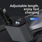 120W Retractable Cable Car Charger with Digital Display