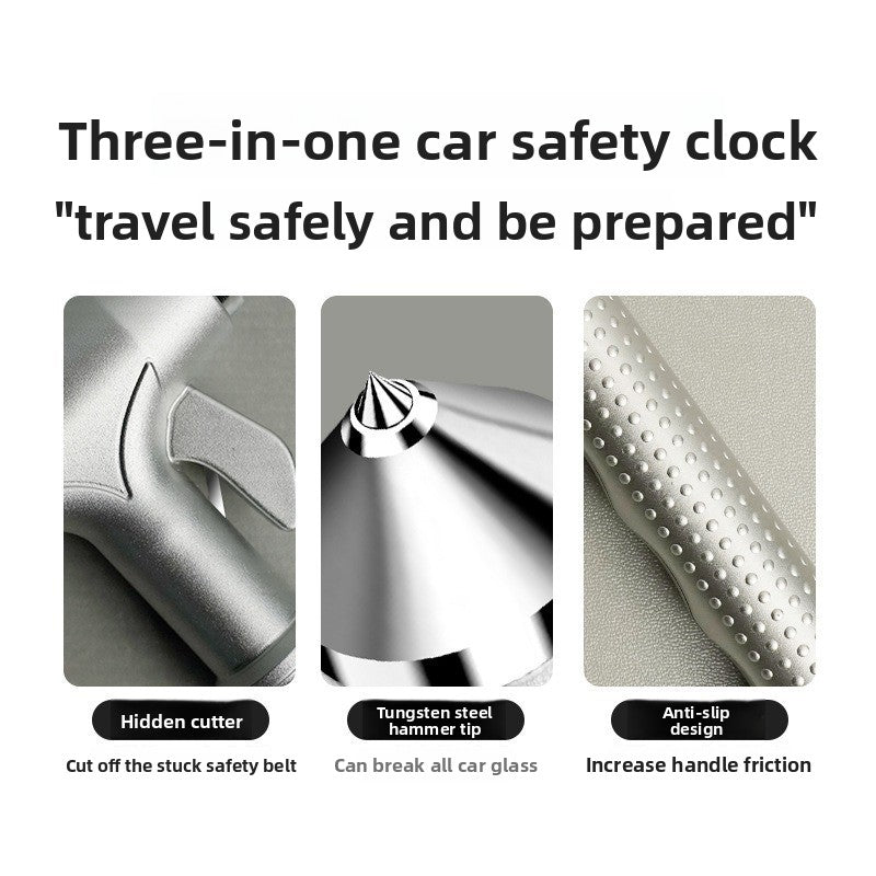 Multi-Functional Car Safety Hammer with Seatbelt Cutter