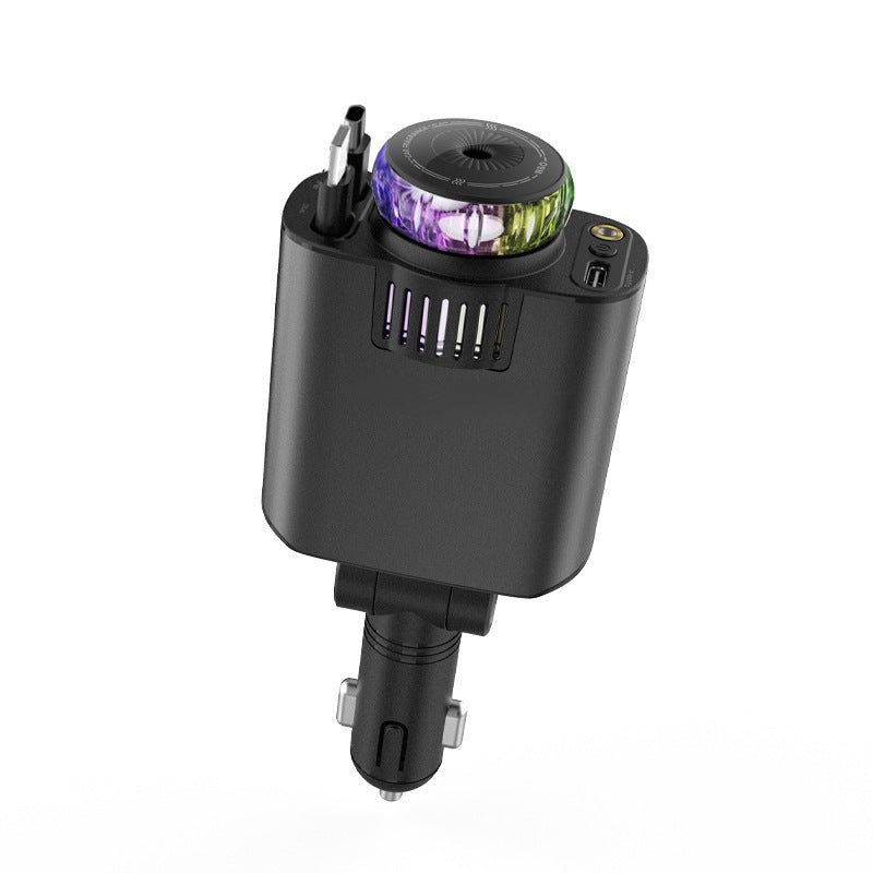 120W Retractable Cable Car Charger with Digital Display